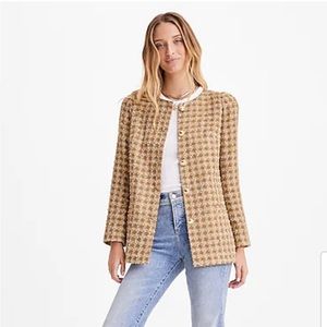 Express Gold Tweed Jacket NWT